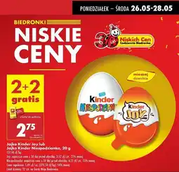 Biedronka Jajko z niespodzianką Kinder Joy oferta