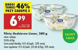 Biedronka Filety śledziowe w sosie jogurtowo- koperkowym z ogórkiem Lisner oferta