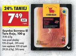 Biedronka Szynka serrano El Toro Rojo oferta