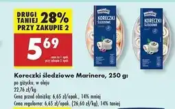Biedronka Koreczki śledziowe w oleju Marinero oferta