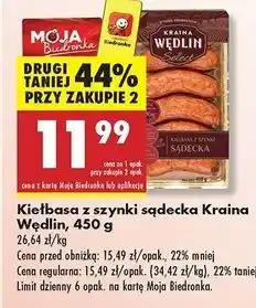 Biedronka Kiełbasa śląska z szynki Kraina Wędlin Select oferta