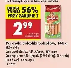 Biedronka Parówki Sokołów Sokoliki oferta