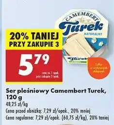 Biedronka Ser camembert naturalny (przed 2024 r) Turek Naturek oferta