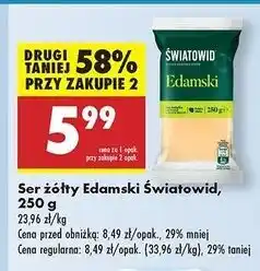 Biedronka Ser edamski Światowid oferta