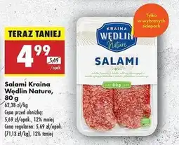 Biedronka Salami Kraina Wędlin Nature oferta