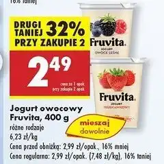 Biedronka Jogurt owoce leśne Fruvita oferta