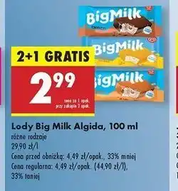 Biedronka Lód toffi intense Algida Big Milk oferta