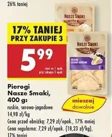 Biedronka Pierogi ruskie Nasze Smaki oferta