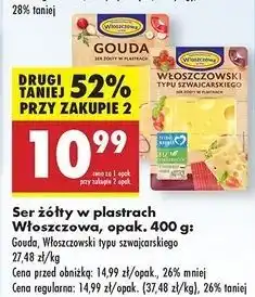 Biedronka Ser włoszczowski typu szwajcarskiego Włoszczowa oferta