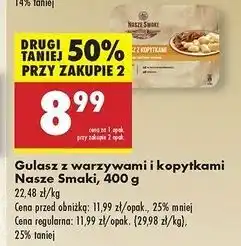Biedronka Gulasz z warzywami i kopytkami Nasze Smaki oferta