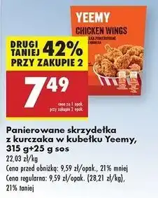 Biedronka Skrzydełka z kurczaka panierowane Yeemy oferta