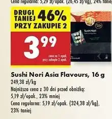 Biedronka Prażone liście alg morskich sushi nori Asia Flavours oferta