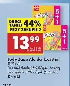 Biedronka Lód toffi Algida Zapp oferta