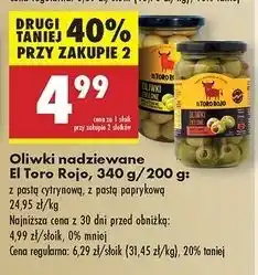 Biedronka Oliwki zielone nadziewane pastą paprykową El Toro Rojo oferta