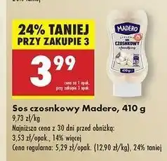Biedronka Sos czosnkowy Madero oferta