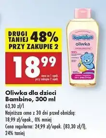Biedronka Oliwka z nnkt (witaminą f) Bambino oferta