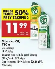 Biedronka Mleczko do czyszczenia z mikrokryształkami original Cif Cream oferta