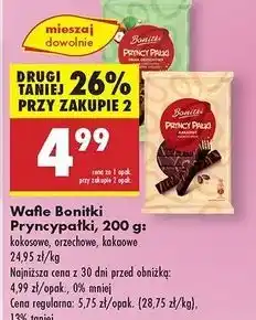 Biedronka Wafelki orzechowe Bonitki oferta
