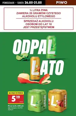 Biedronka Piwo Lech Lime Mint oferta