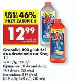 Biedronka Granulki do udrożniania rur Kret oferta