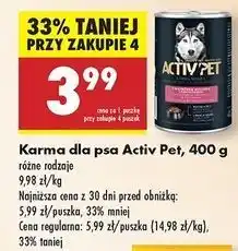 Biedronka Karma dla psa z wątróbką wołową i ziemniakami Activ Pet oferta
