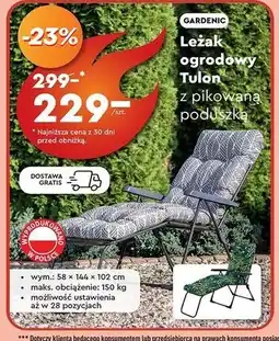 Biedronka Leżak tulon 58 x 144 102 cm Gardenic oferta
