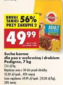 Biedronka Karma dla psa sucha z wołowiną i drobiem Pedigree Vital oferta