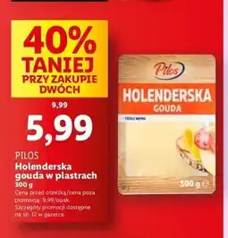 Lidl Ser gouda holenderska Pilos oferta