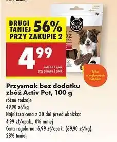 Biedronka Przysmak bez dodatku zbóź kaczka z marchewką i pestkami dyni Activ Pet oferta