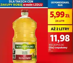 Lidl Olej Wielkopolski Rzepakowy oferta