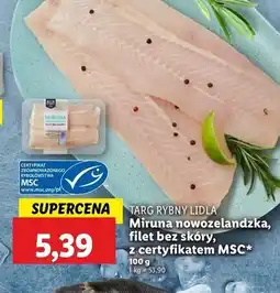 Lidl Miruna nowozelandzka filet bez skóry Targ Rybny Lidla oferta