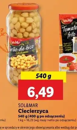 Lidl Cieciorka gotowana Sol&Mar oferta