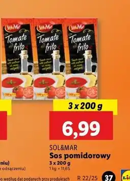 Lidl Sos pomidorowy na bazie smażonych pomidorów Sol&Mar oferta