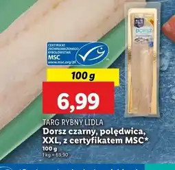 Lidl Dorsz czarny polędwica Targ Rybny Lidla oferta