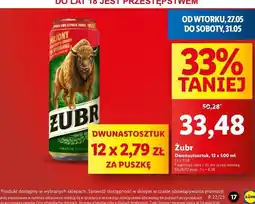 Lidl Piwo Żubr 1768 oferta