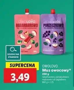 Lidl Mus jabłkowo-jagodowy Owolovo oferta