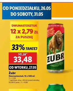 Lidl Piwo Żubr 1768 oferta