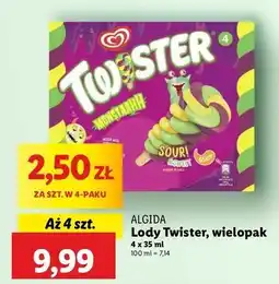 Lidl Lód monstaahh Algida Twister oferta