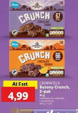 Lidl Batony chocolate fudge Crownfield Crunch oferta