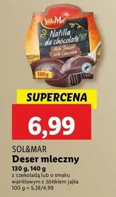 Lidl Deser kremowy mleczno-jajeczny z wanilią Sol&Mar oferta