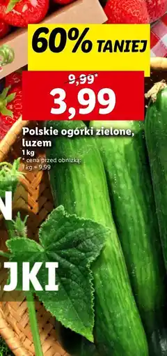 Lidl Ogórek zielony polska oferta