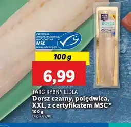 Lidl Dorsz czarny polędwica Rybny targ lidla oferta