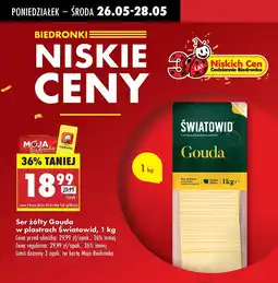 Biedronka Ser gouda plastry Światowid oferta