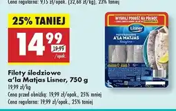 Biedronka Filety śledziowe a'la matias w oleju Lisner oferta
