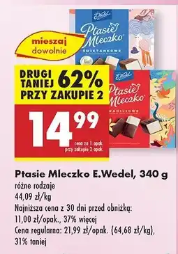 Biedronka Czekoladki śmietankowe E. wedel ptasie mleczko oferta