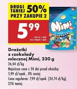 Biedronka Draże z czekolady mlecznej mimi Magnetic oferta