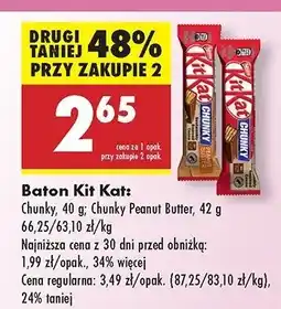 Biedronka Baton Kitkat chunky peanut butter oferta