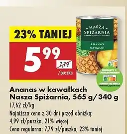Biedronka Ananas w lekkim syropie w kawałkach Nasza spiżarnia oferta