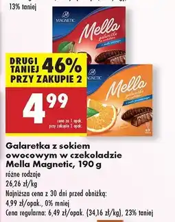 Biedronka Galaretka w czekoladzie wiśniowa Magnetic mella oferta