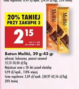 Biedronka Baton peanut caramel Meltie oferta